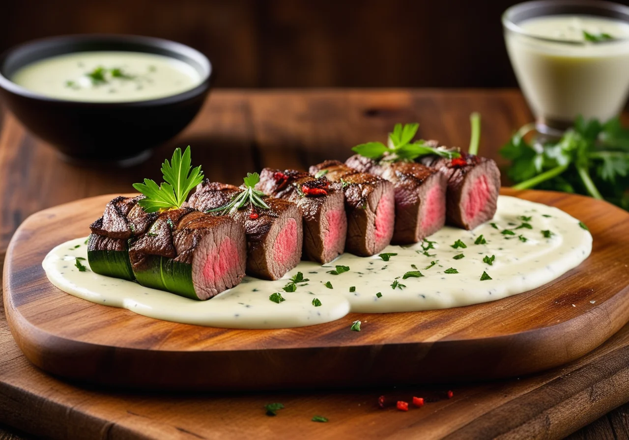 Rumpsteak with Zucchini Rolls