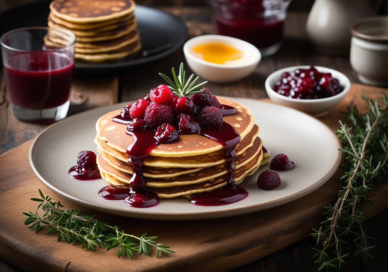 Liver Pancakes with Cranberry Sauce