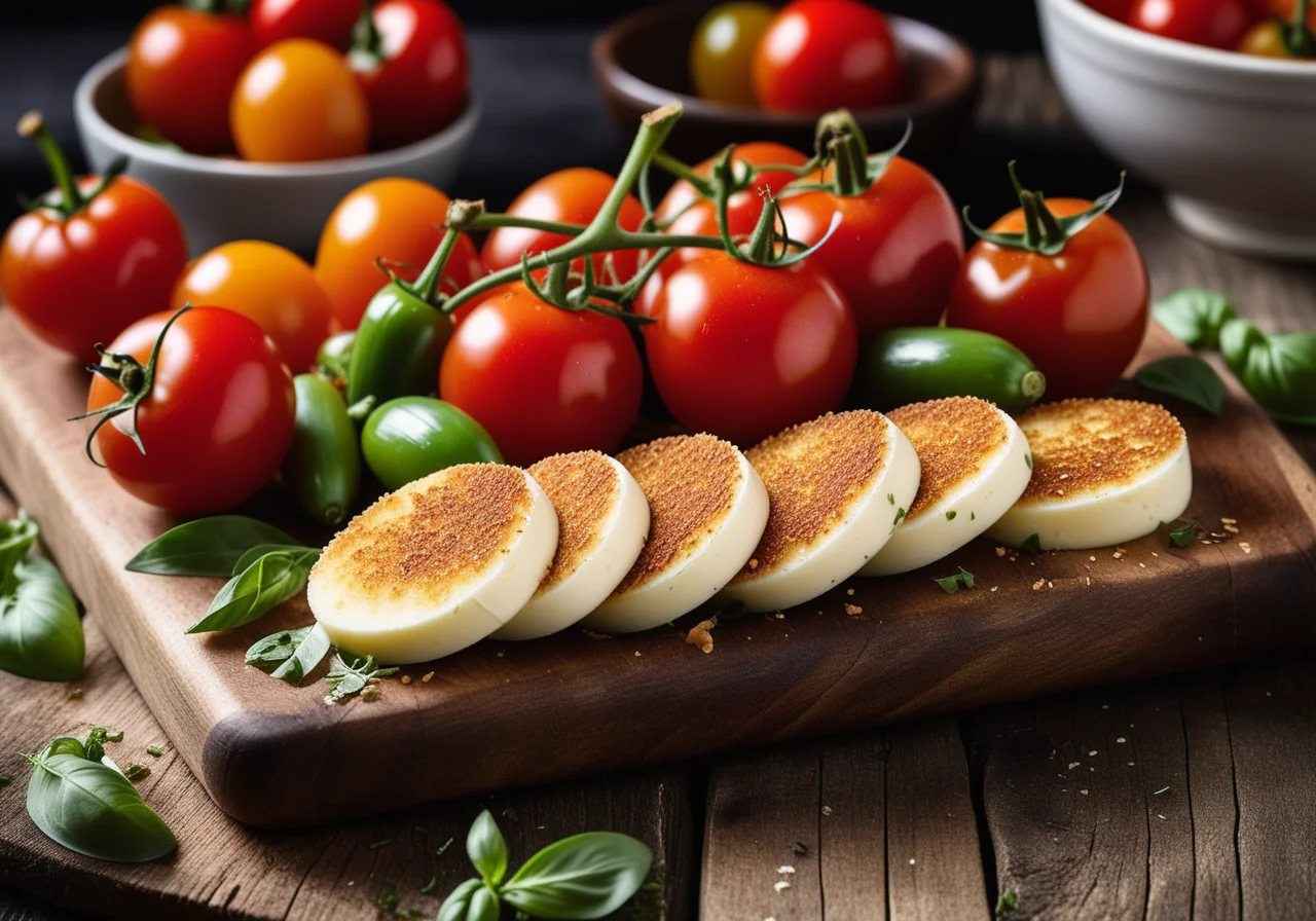 Breaded Mozzarella with Tomatoes
