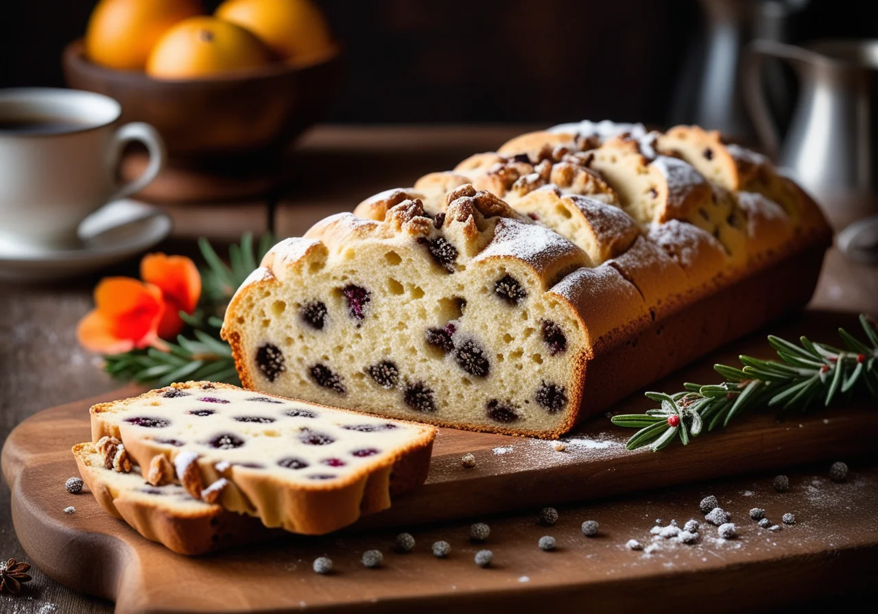 Quarkstollen with Marzipan‑Poppy Seed Filling