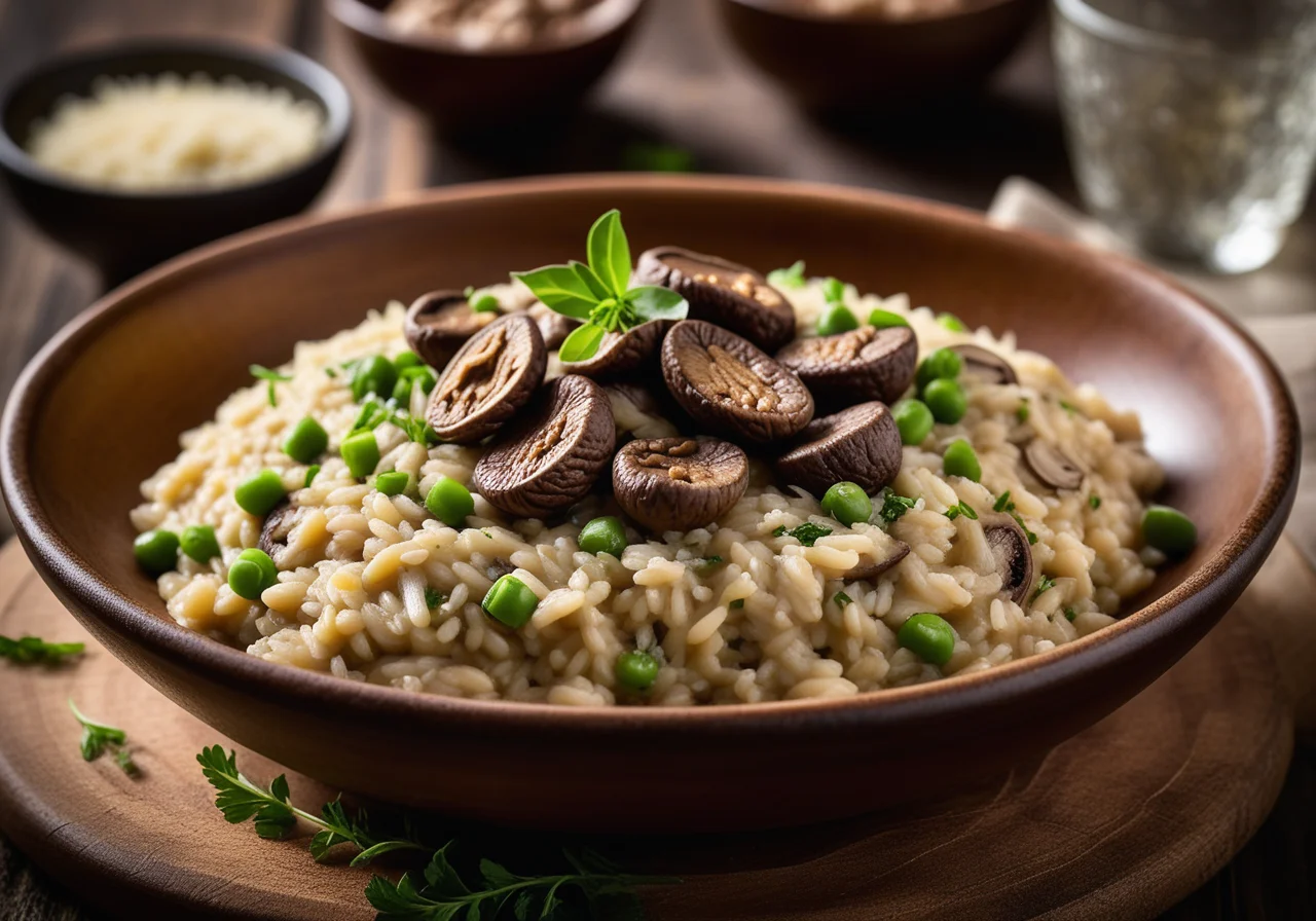 Bean Risotto with Mushrooms