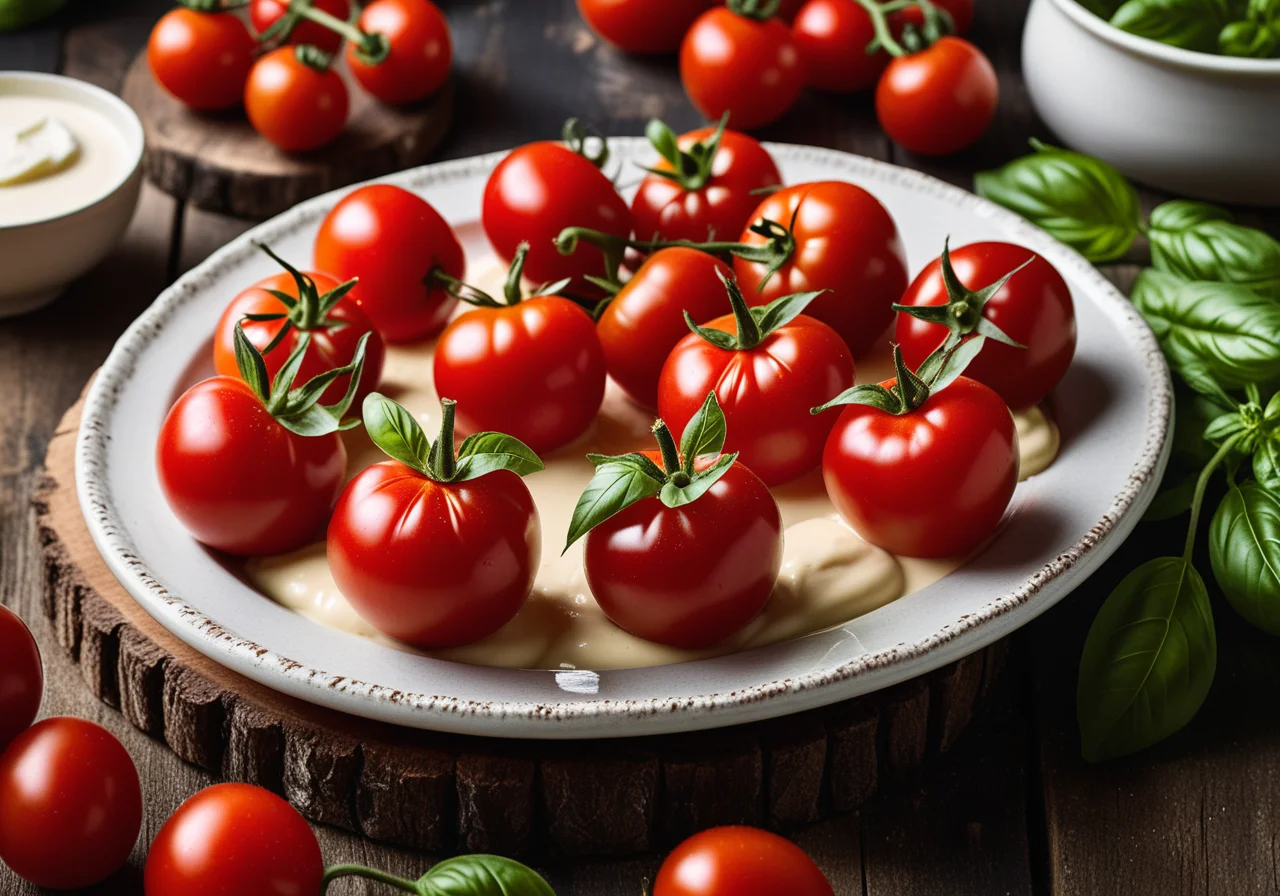 Stuffed Cherry Tomatoes with Cream Cheese