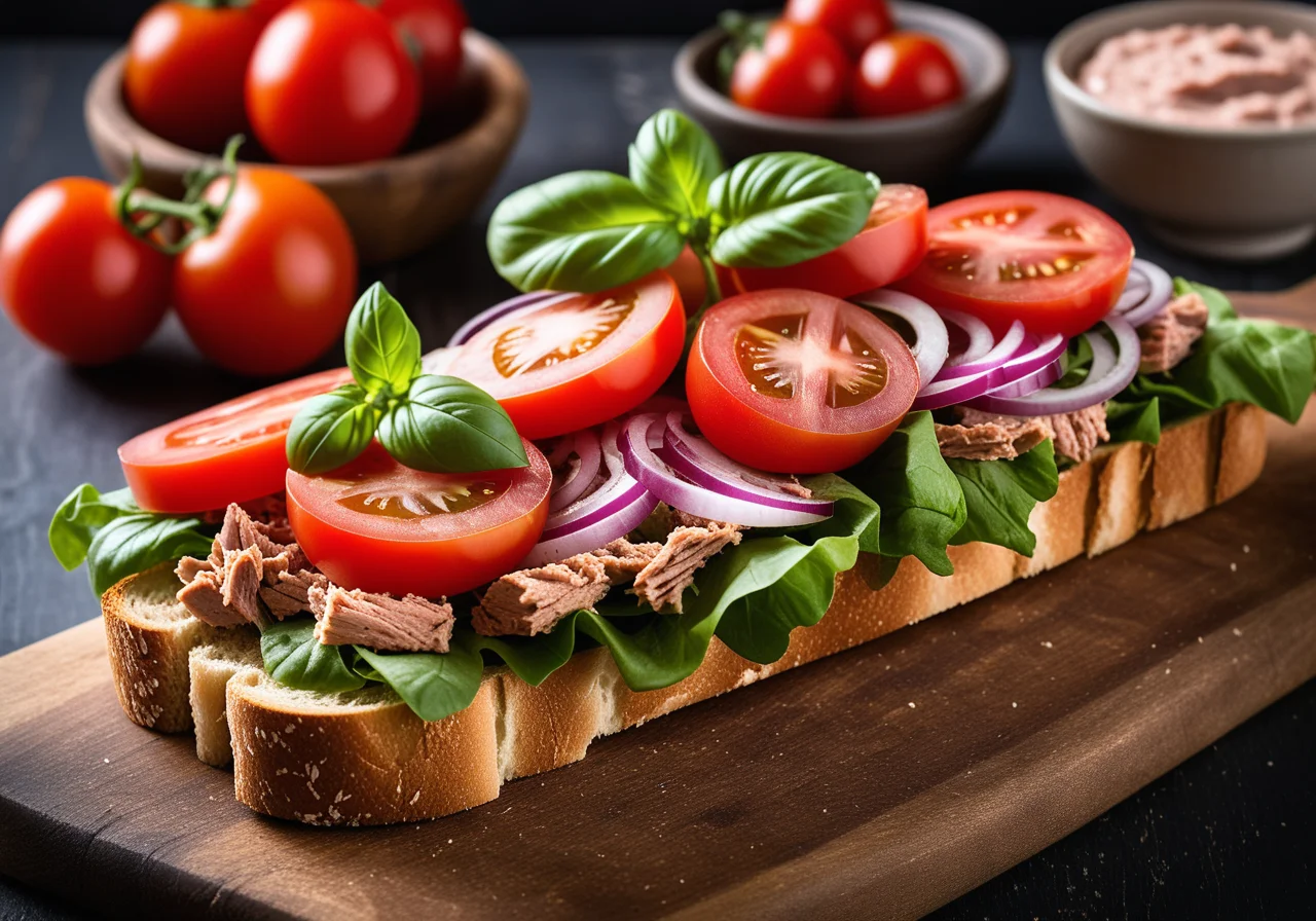 Tomato and Tuna Sandwich