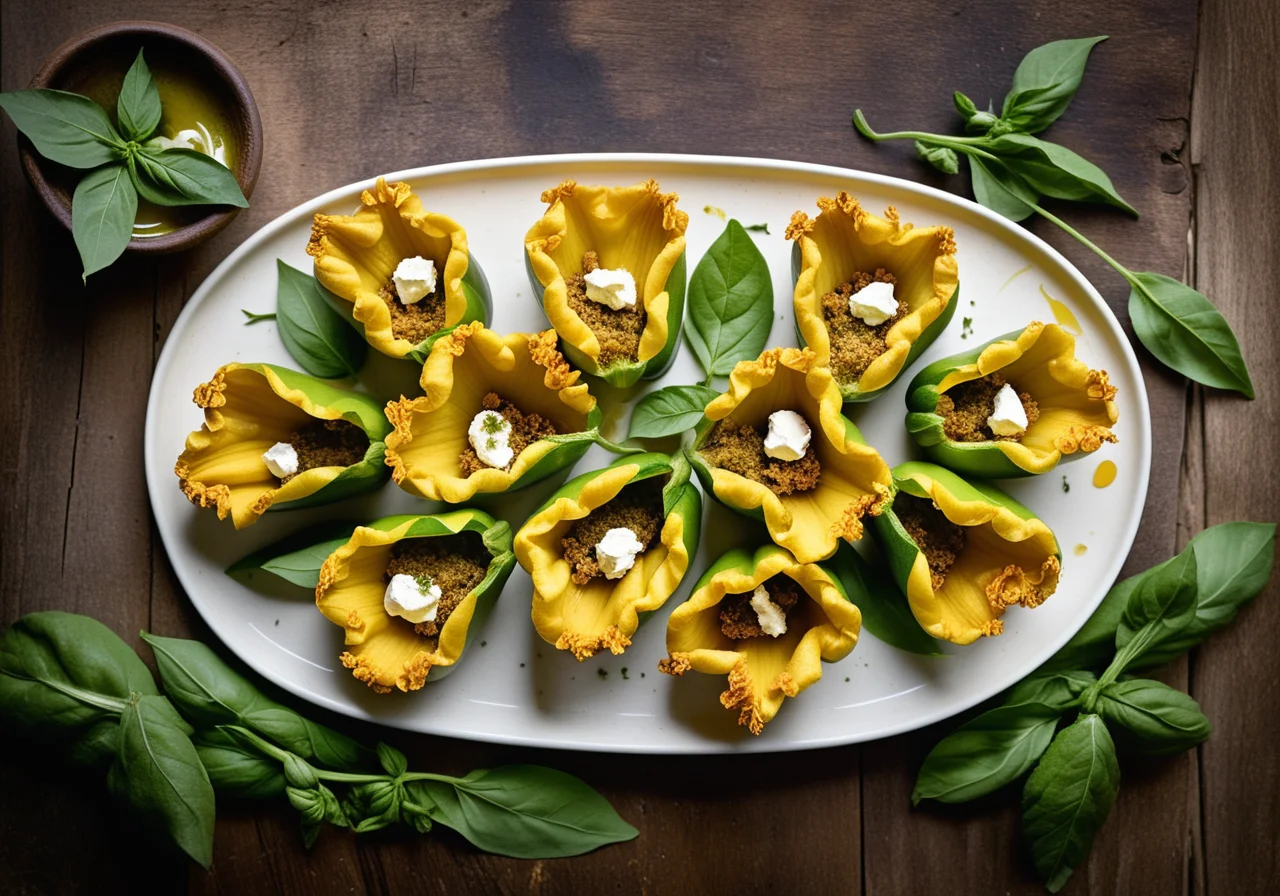 Italian Stuffed Zucchini Blossoms