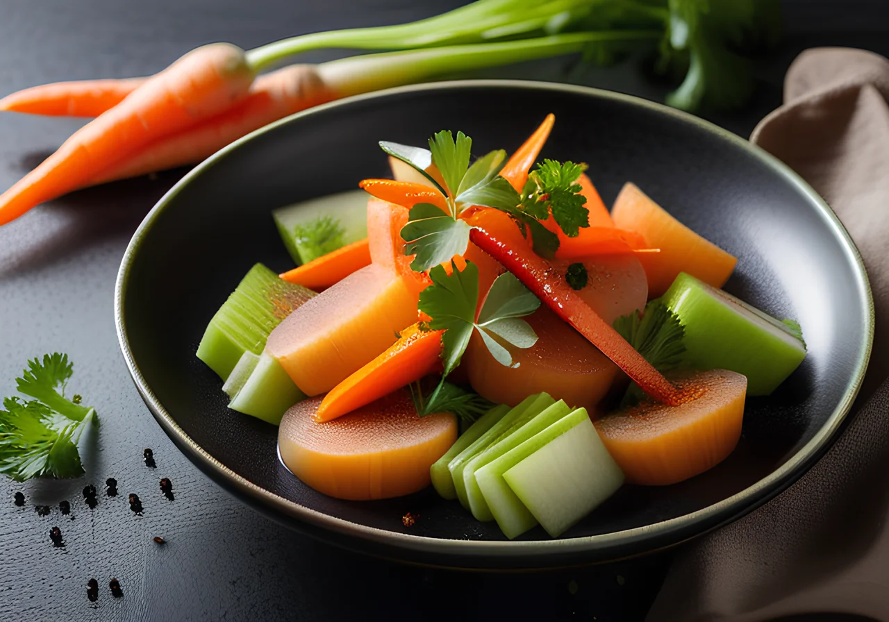 Vegetable Wok Pan with Melon