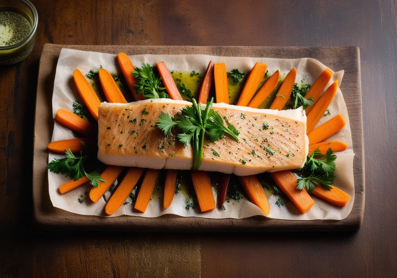 Fish Fillet with Vegetables en Papillote