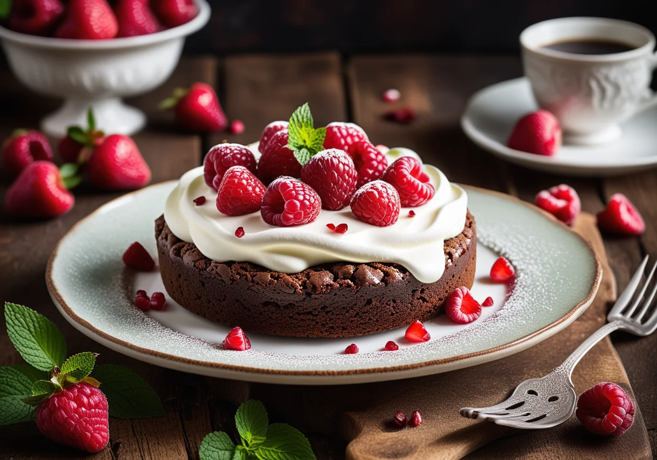 Chocolate Cake with Fruits