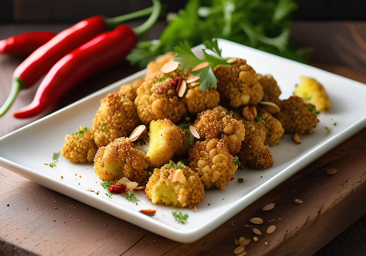 Spicy Cauliflower with Lemon Breadcrumbs