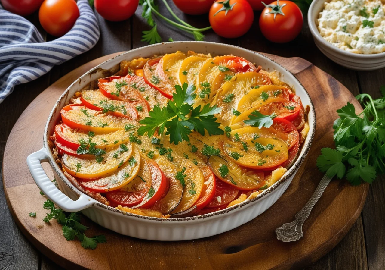 Eggplant and Tomato Gratin