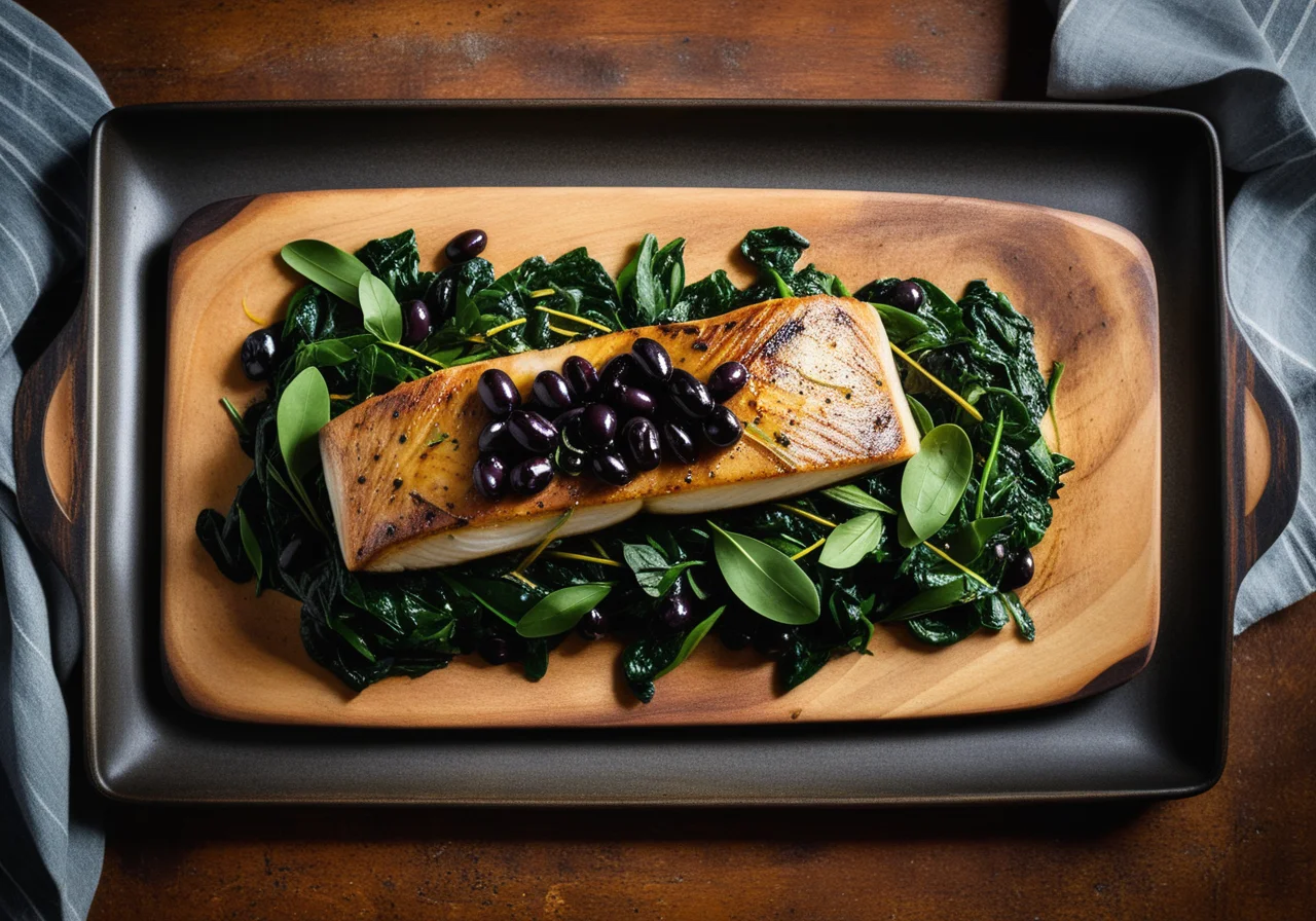 Sea Bass with Olives