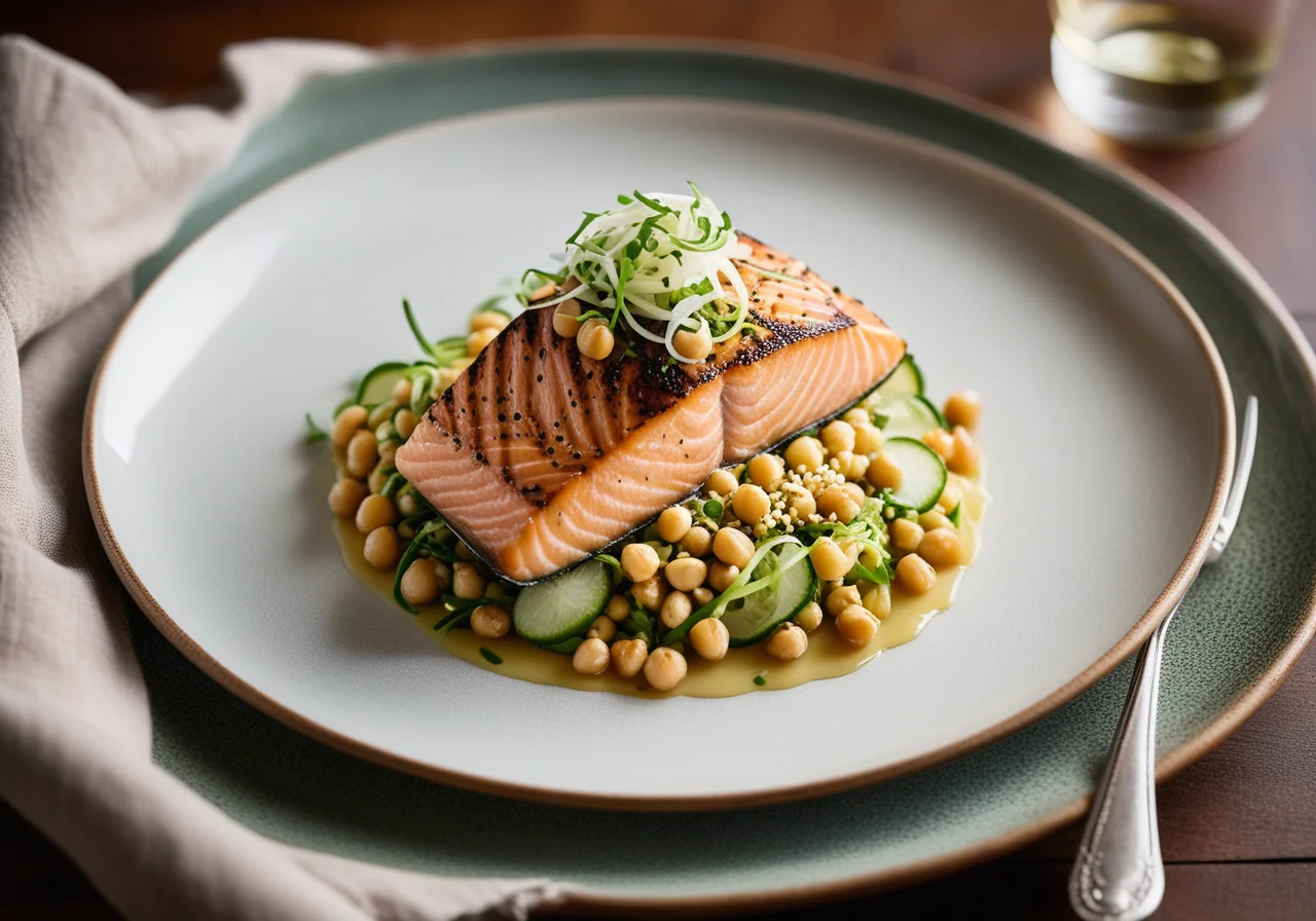 Salmon Fillet with Sprouts