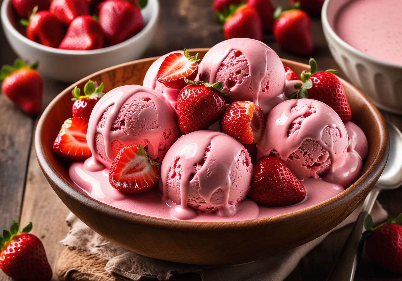 Strawberry Ice Cream Homemade