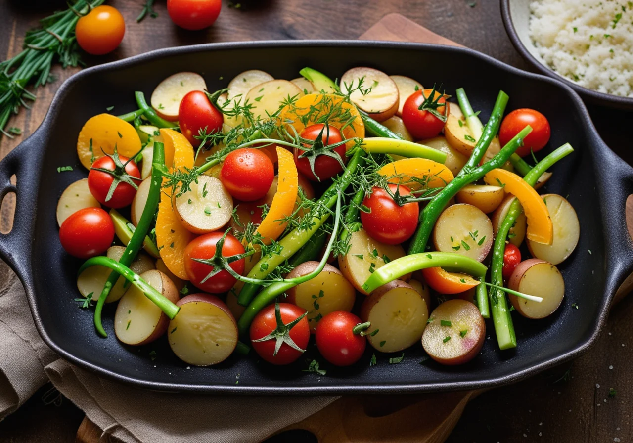 Vegan Potato-vegetable skillet
