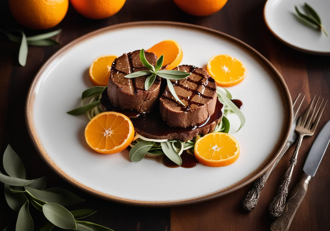 Pan‑fried Veal Liver with Oranges