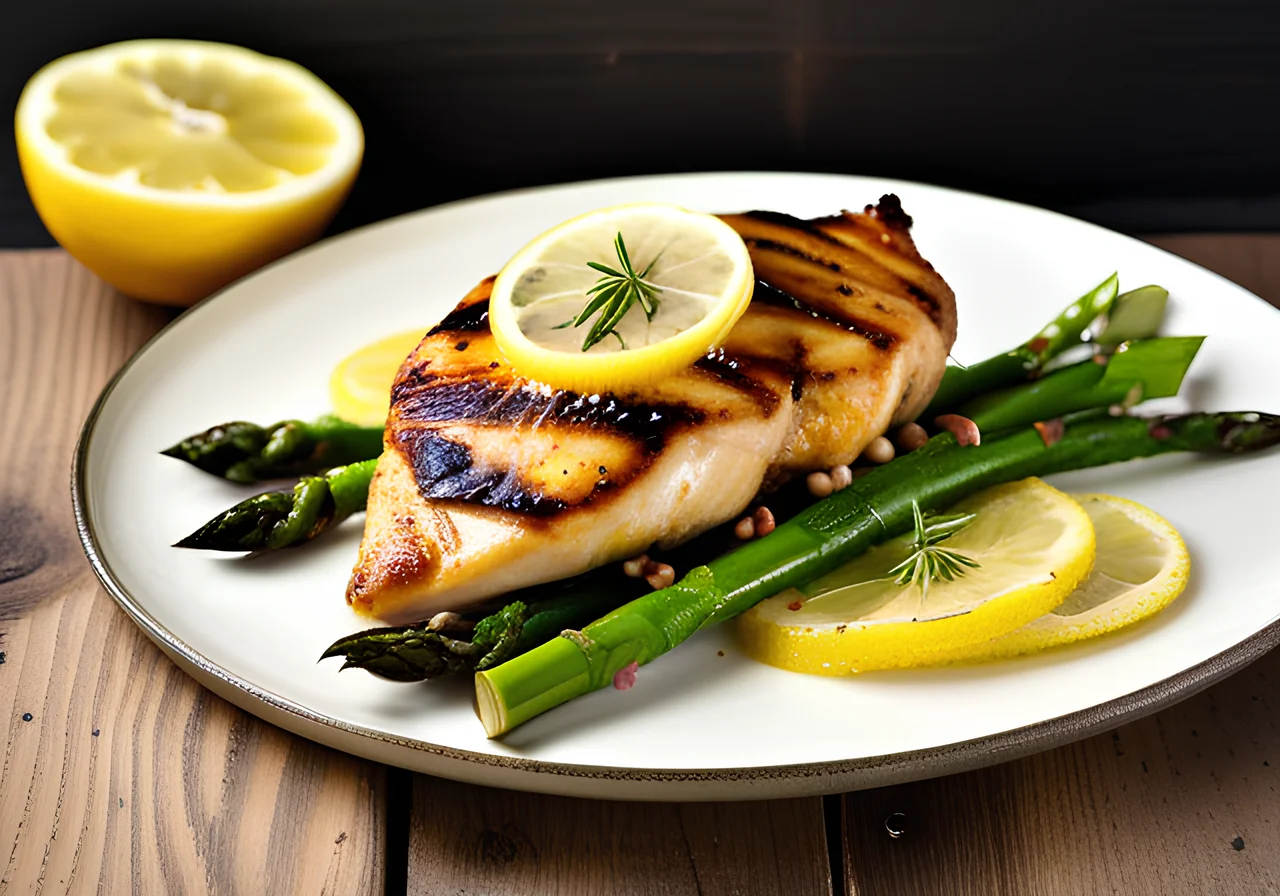Lemon Chicken with Green Asparagus