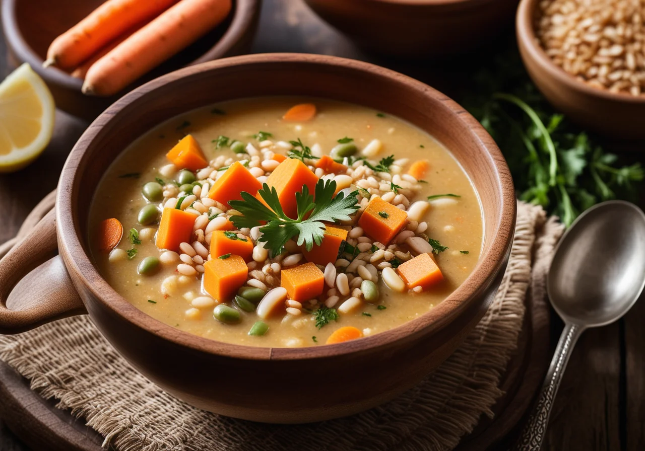 Barley Soup with Legumes
