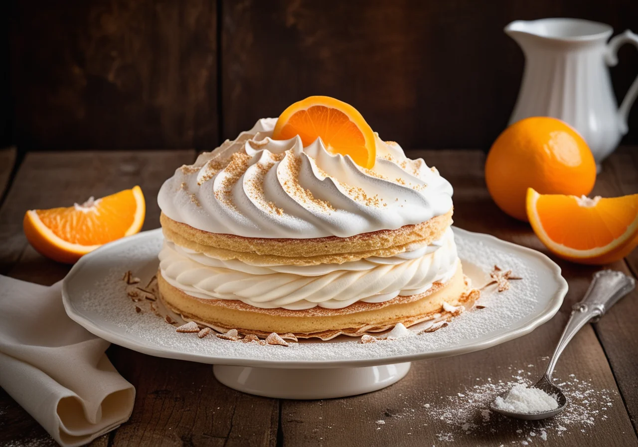 Mascarpone Meringue Cake