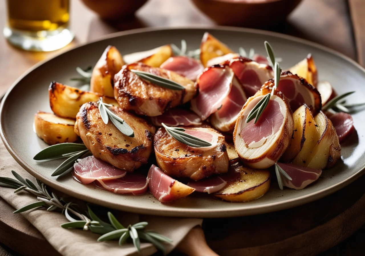 Stovetop Chickens in Saltimbocca Style