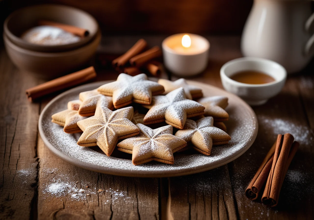Cinnamon Stars with Cherry Brandy