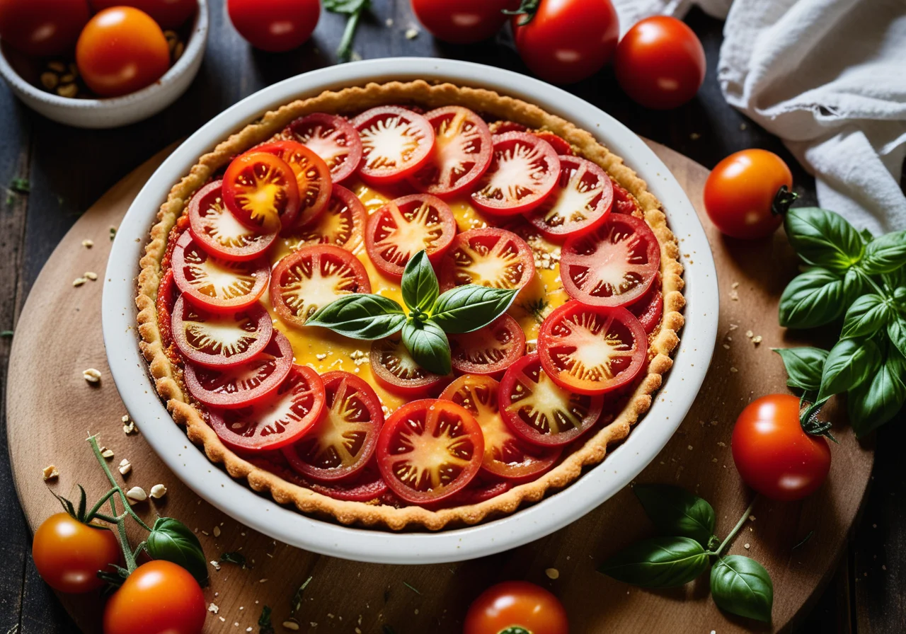 Heirloom Tomato and Ricotta Tart
