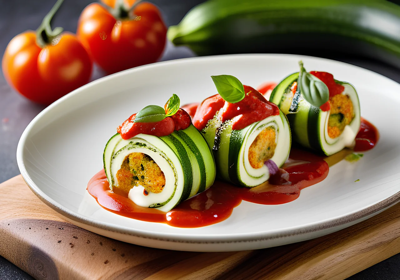 Zucchini Roll-Ups with Cream Cheese Filling