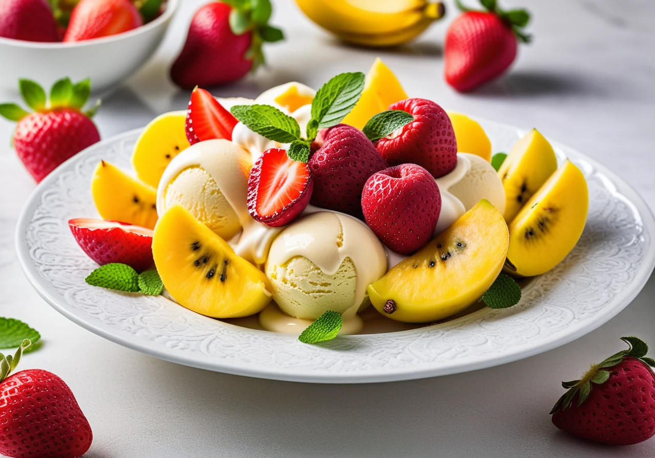 Ice with Fruit Salad