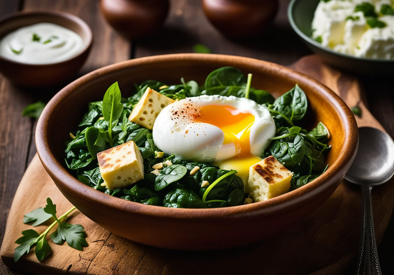 Spinach with Paneer in Indian Style