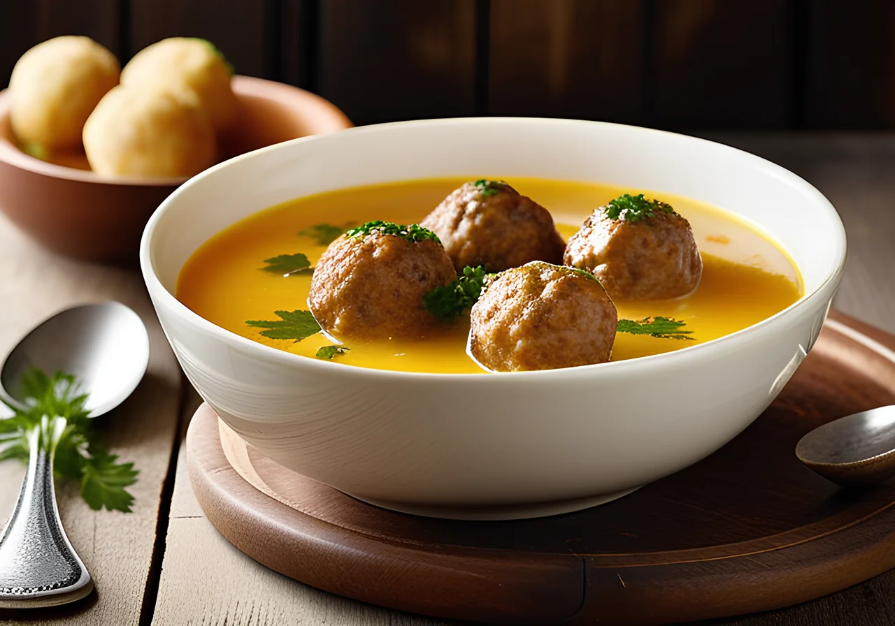 Vegetable Soup with Meatballs