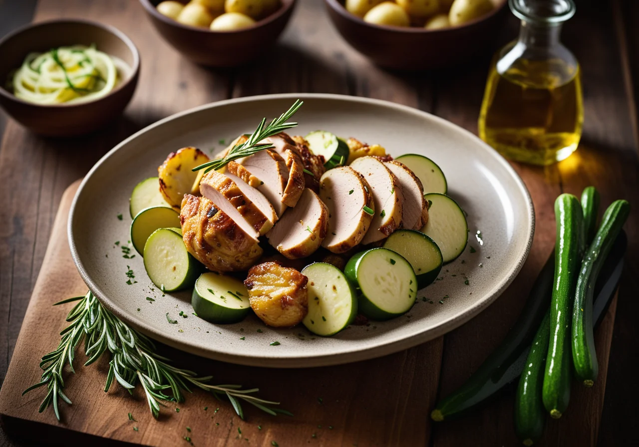 Chicken Fillet with Potatoes and Zucchini