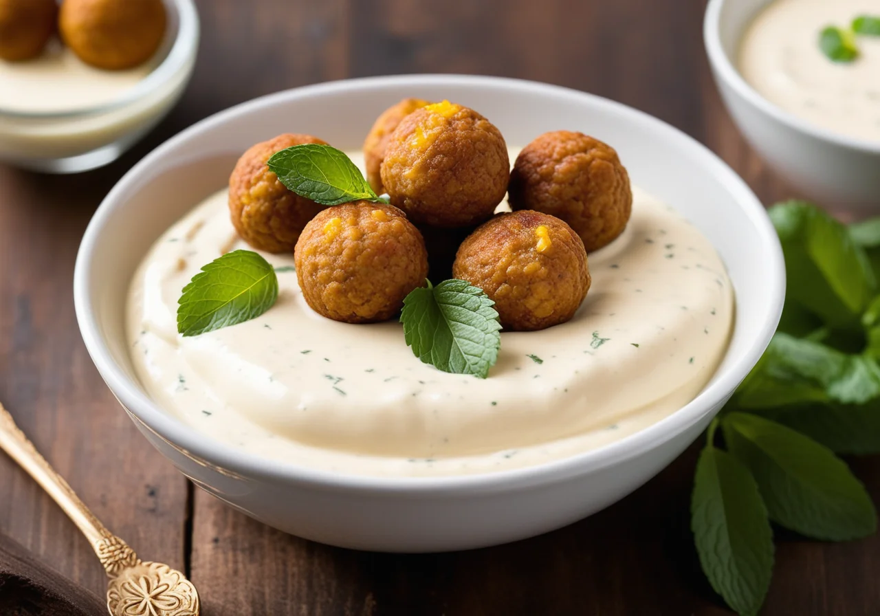 Lentil Balls with Dip
