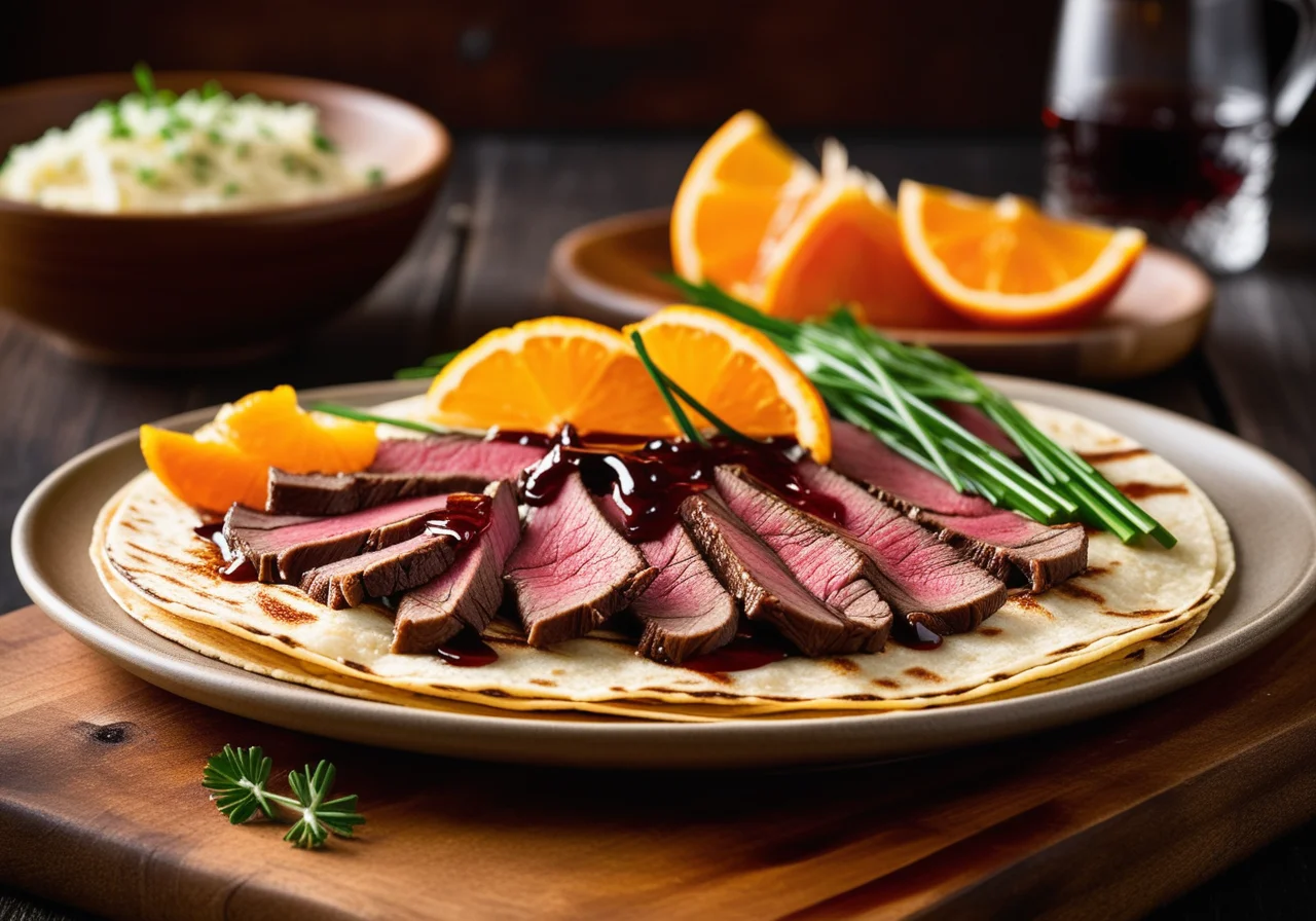 Deer with Maple Syrup on Tortilla Strips