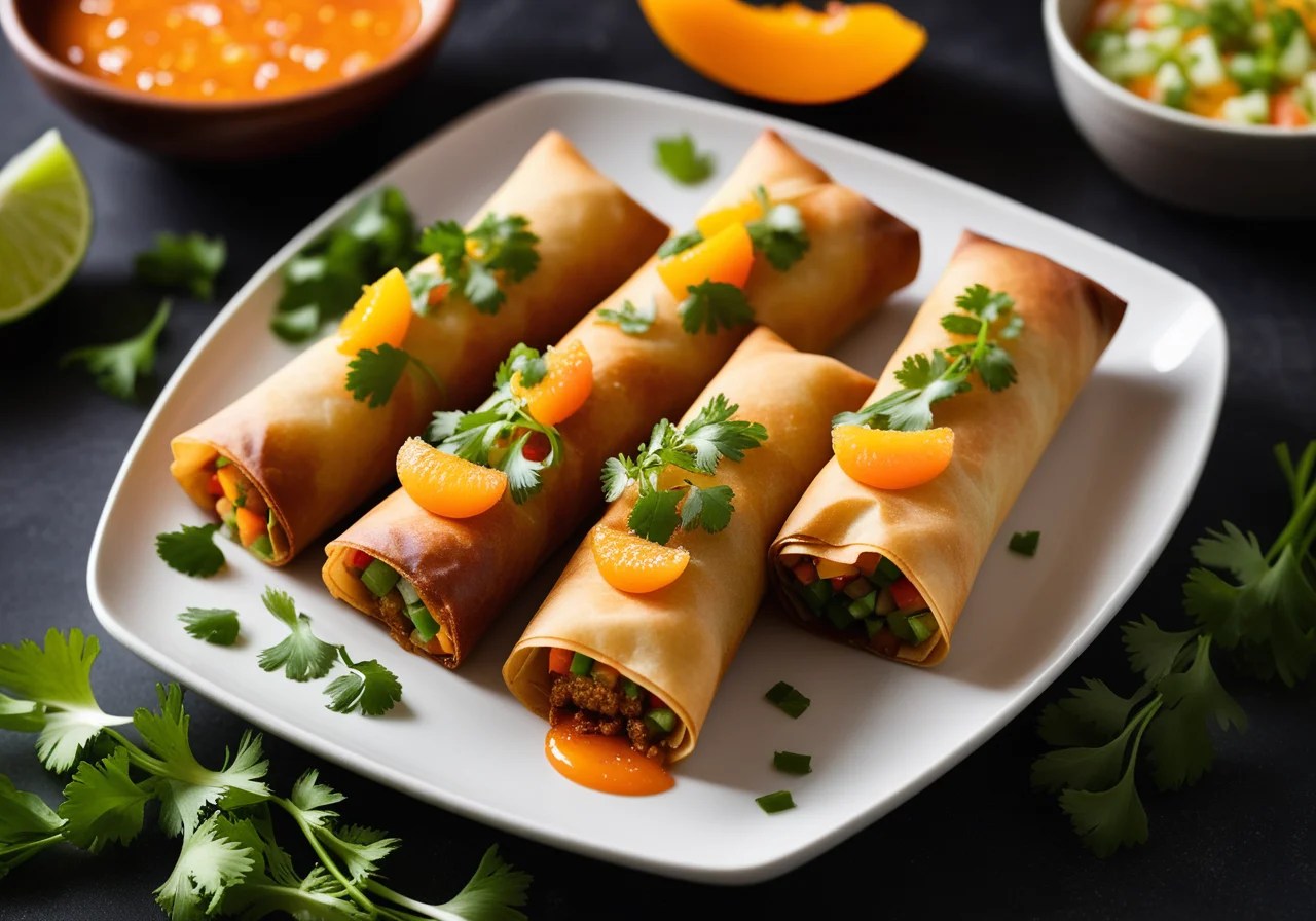 Spring Onion Spring Rolls
