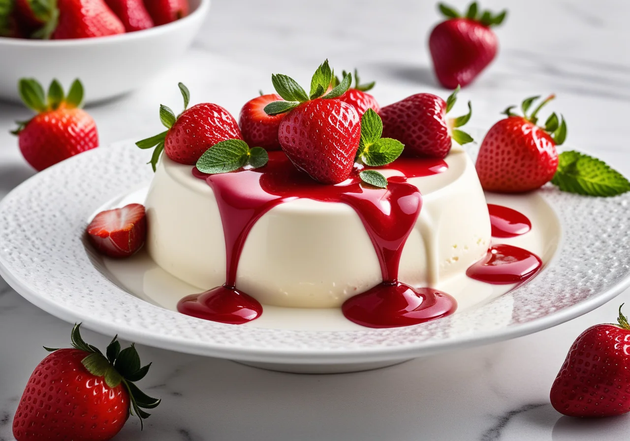 Quark Cream with Strawberries