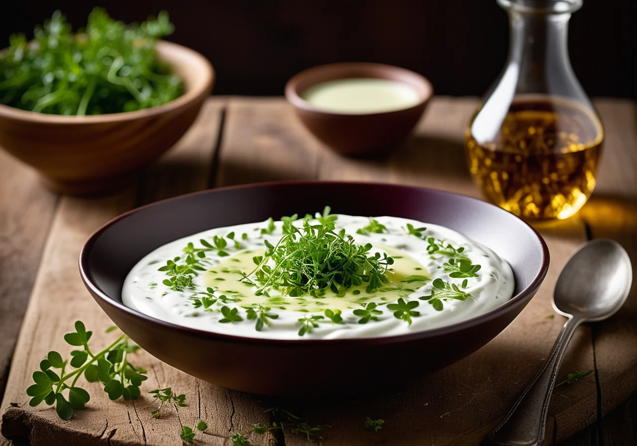 Cress Quark with Port Wine