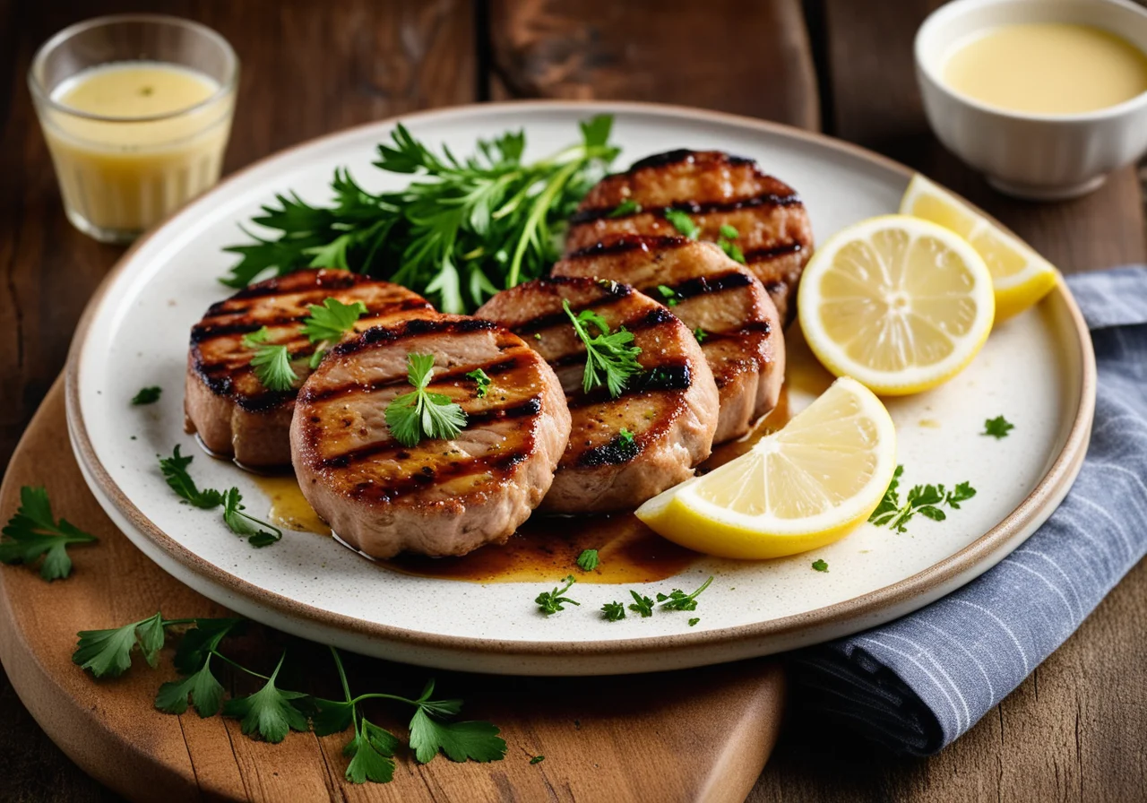 Grilled Cutlets with Grill Lemon