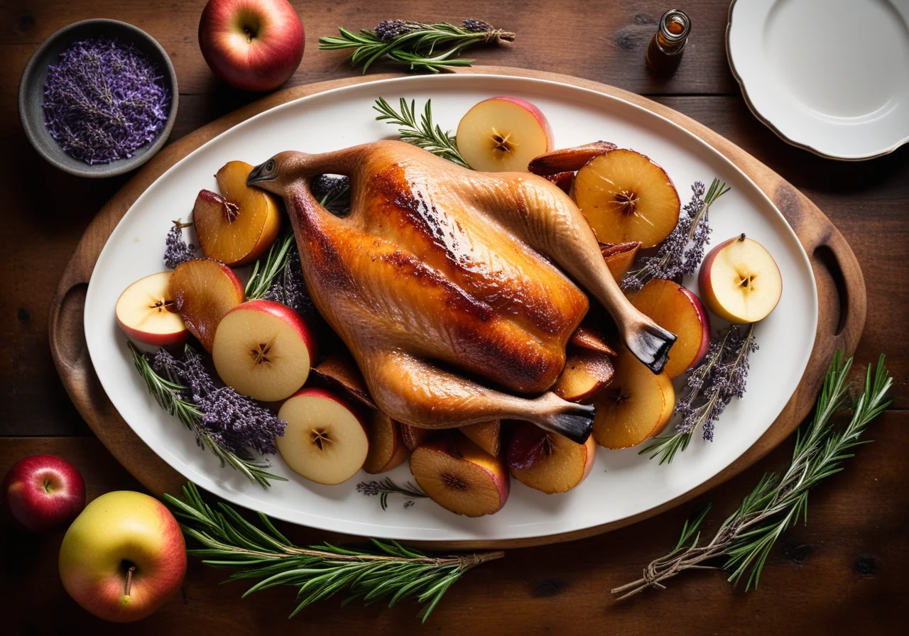 Roasted Duck with Apples