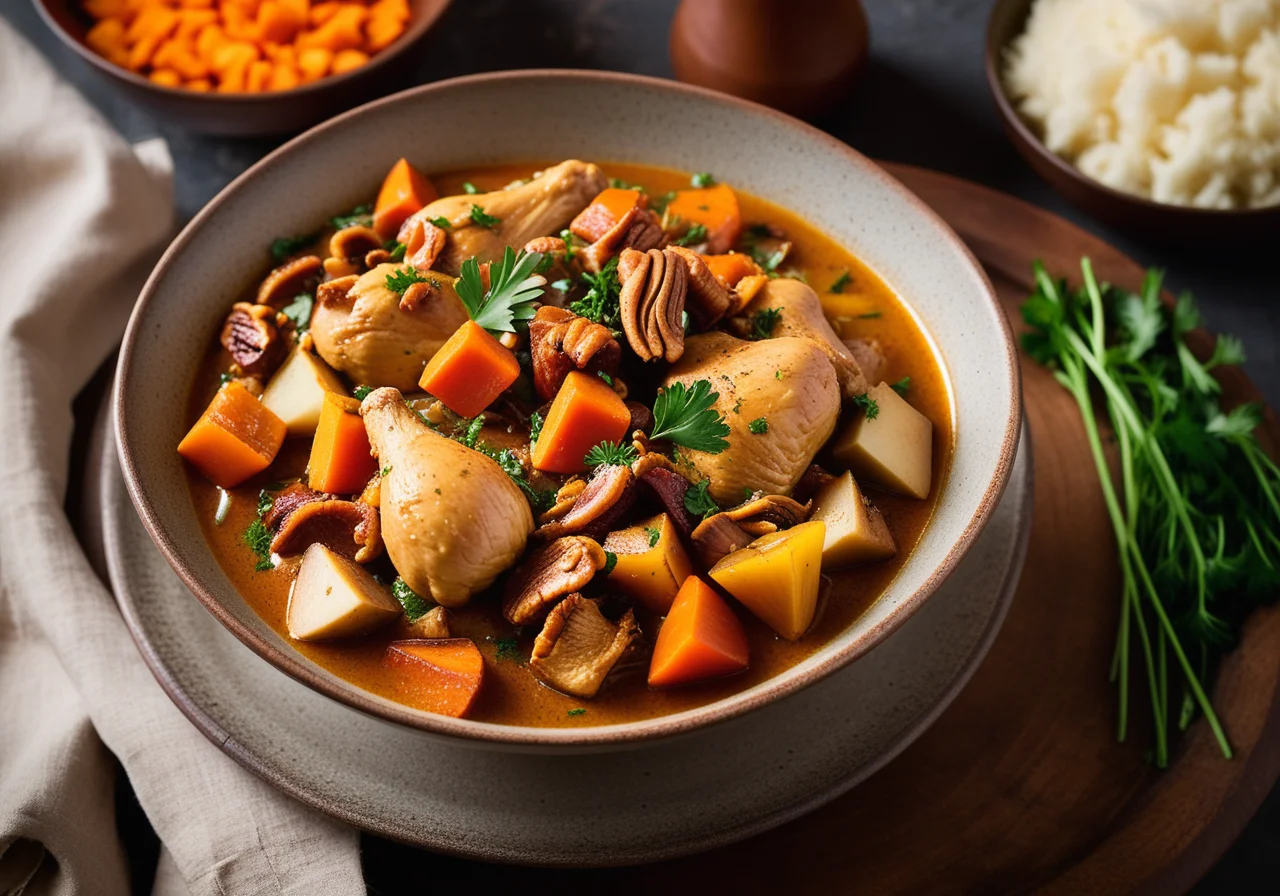 Chicken Vegetable Pot with Chanterelles