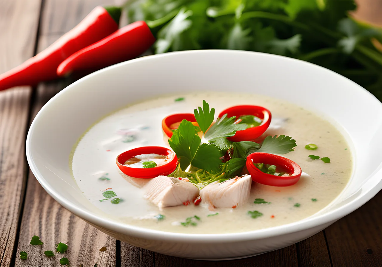 Chicken Coconut Soup with Coriander