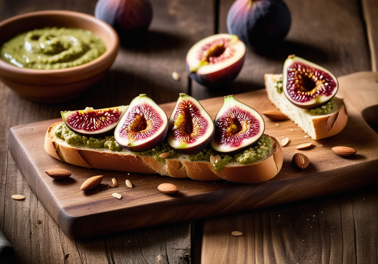 Sweet Fig Almond Pesto on Toast