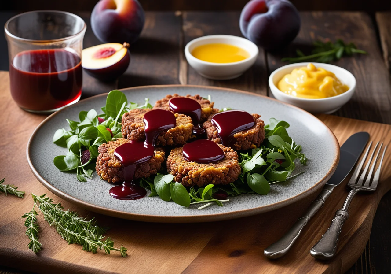 Venison Schnitzel with Plum Sauce
