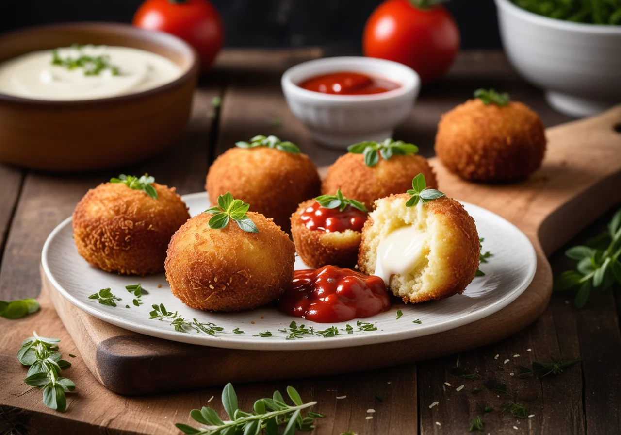 Rice Croquettes with Tuna and Mozzarella