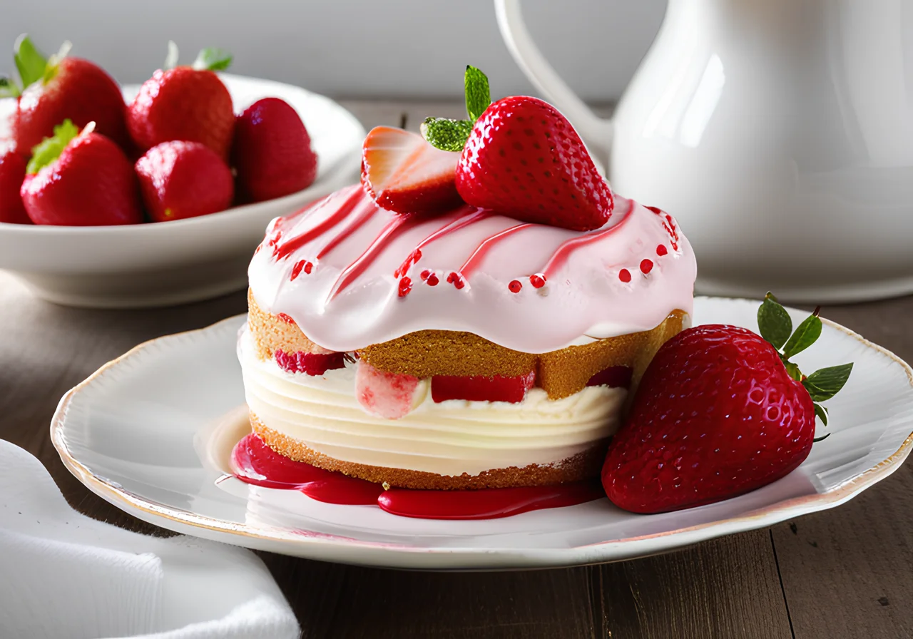 Cream Cheese Strawberry Cake