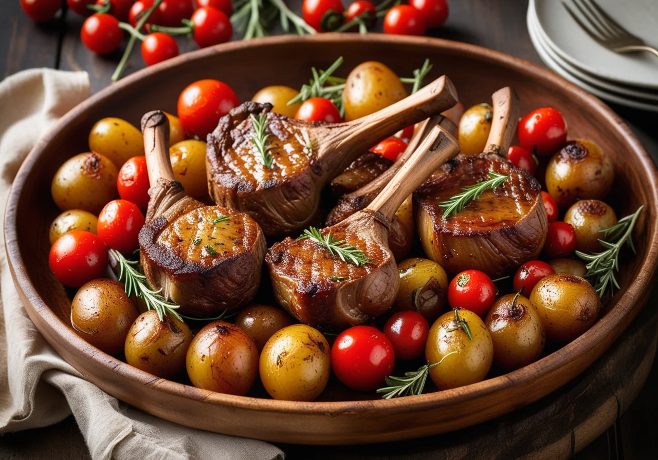 Lamb Chops with Vegetables