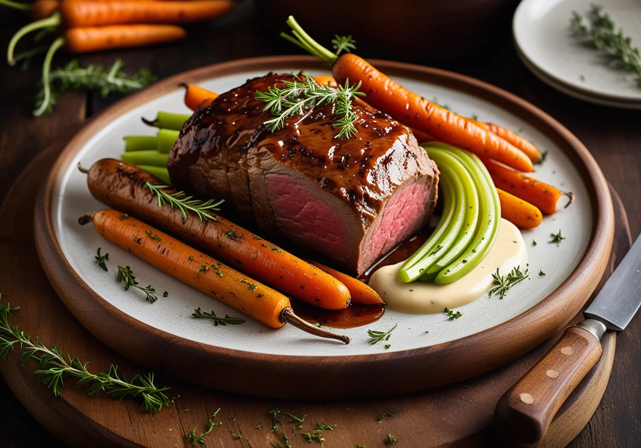 Perlhuhn with Braised Vegetables