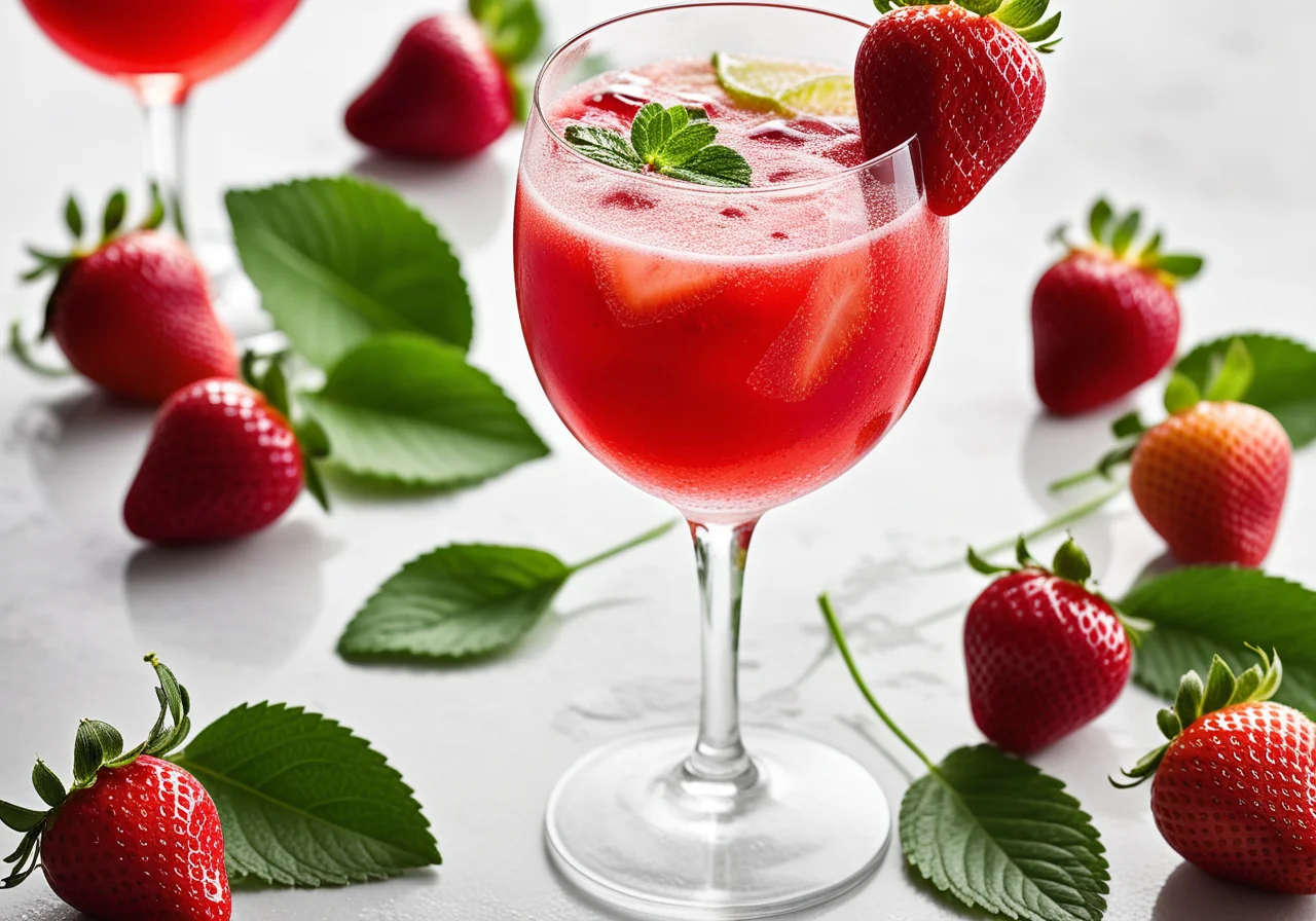 Alcohol-Free Strawberry Cocktail