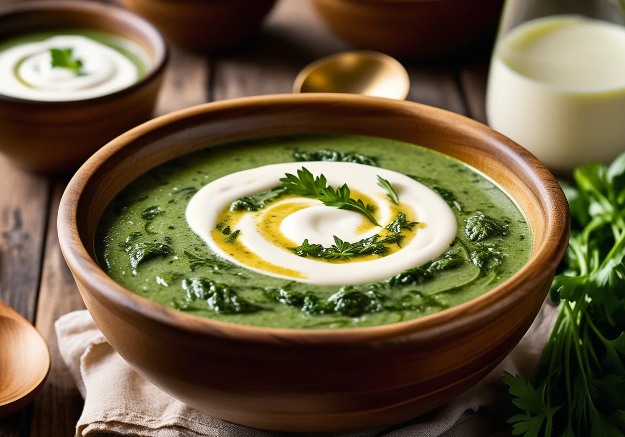 Spinach Soup with Sour Cream