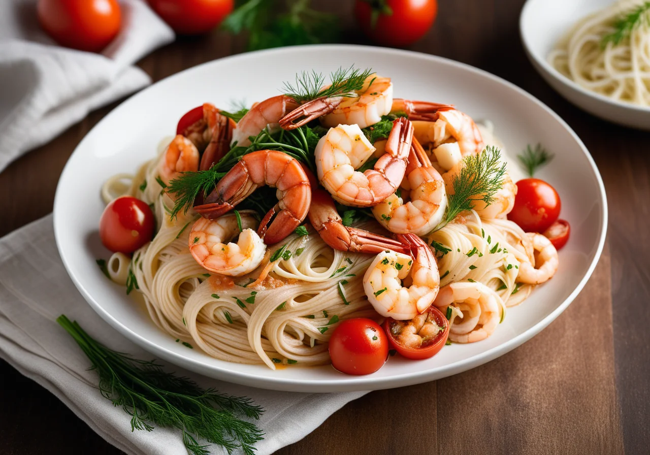 Seafood with Rice Noodles