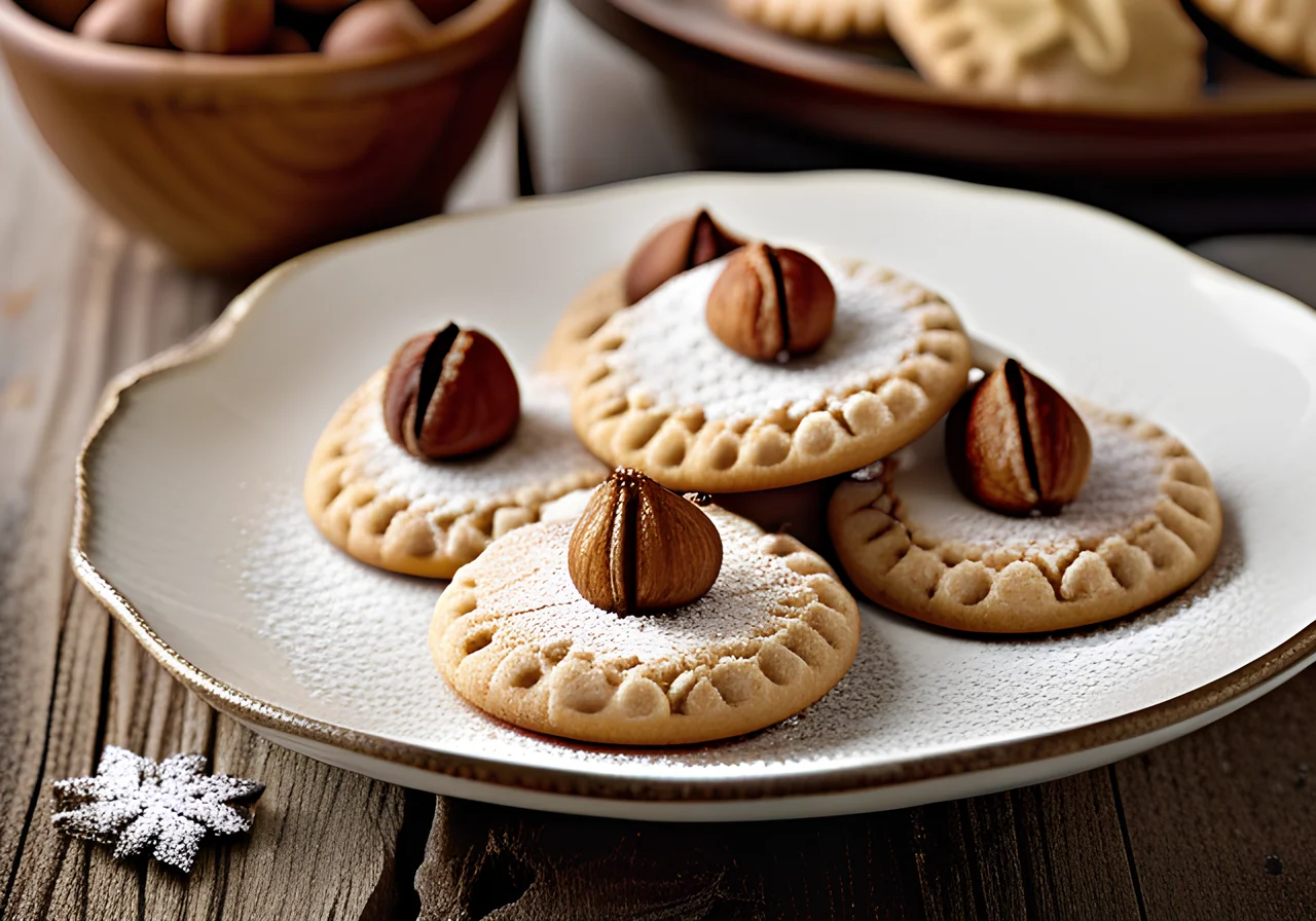 Hazelnut-Filled Shortbread Cookies