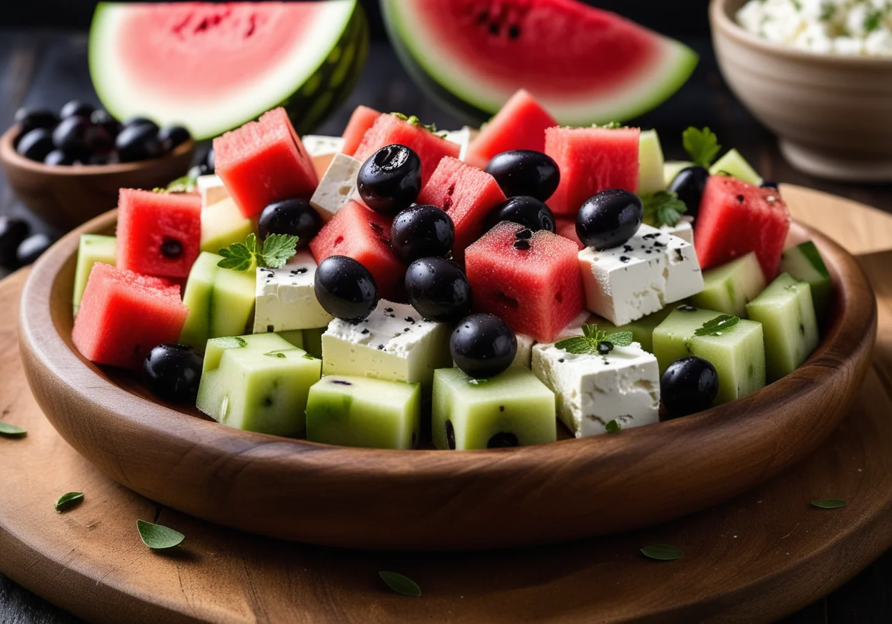 Feta with Watermelon