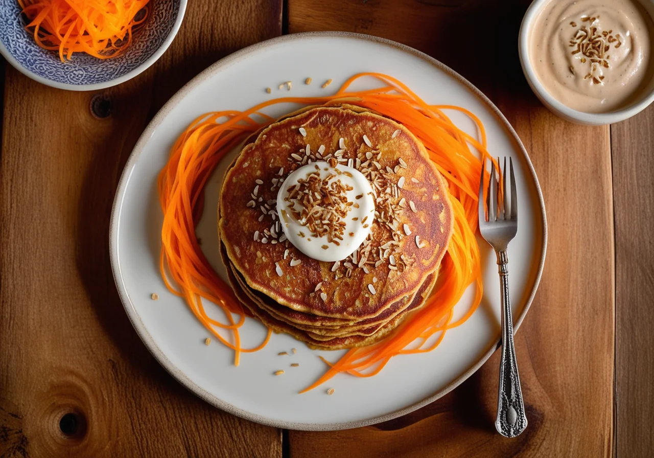 Whole‑grain Pancakes with Carrots and Sesame